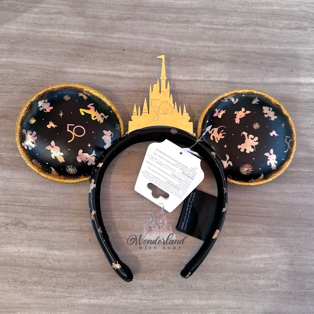Disney Parks Walt Disney World 50th Anniversary Grand Finale Ears Headba…